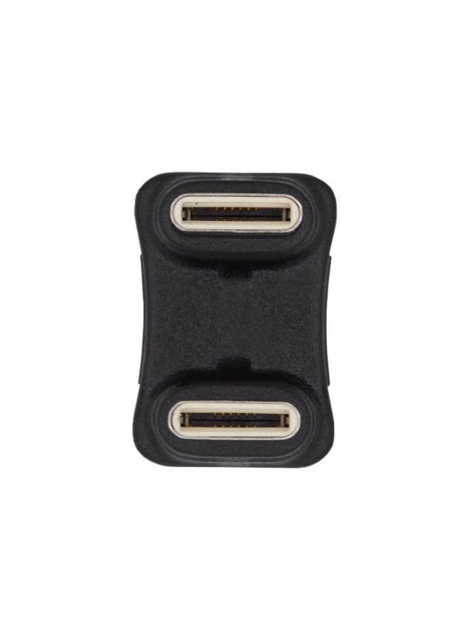 Peachjoy 480Mbps USB-C Type C Male to Male Coupler Extender Power Data Adapter Opposite U Shape Back Angled, Support PD 65W Fast Charging for Power Bank Phone Laptop, etc - Image 5